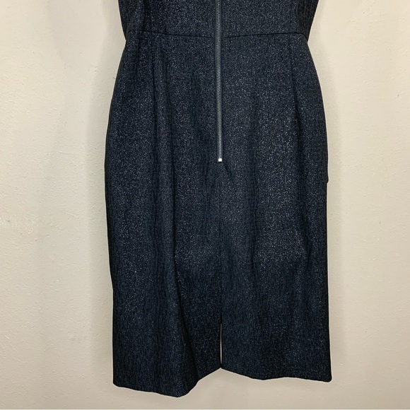 Size 4 Gianni Bini Black Shimmer Peplum Cocktail Dress Sleeveless Party Event - Picture 9 of 11